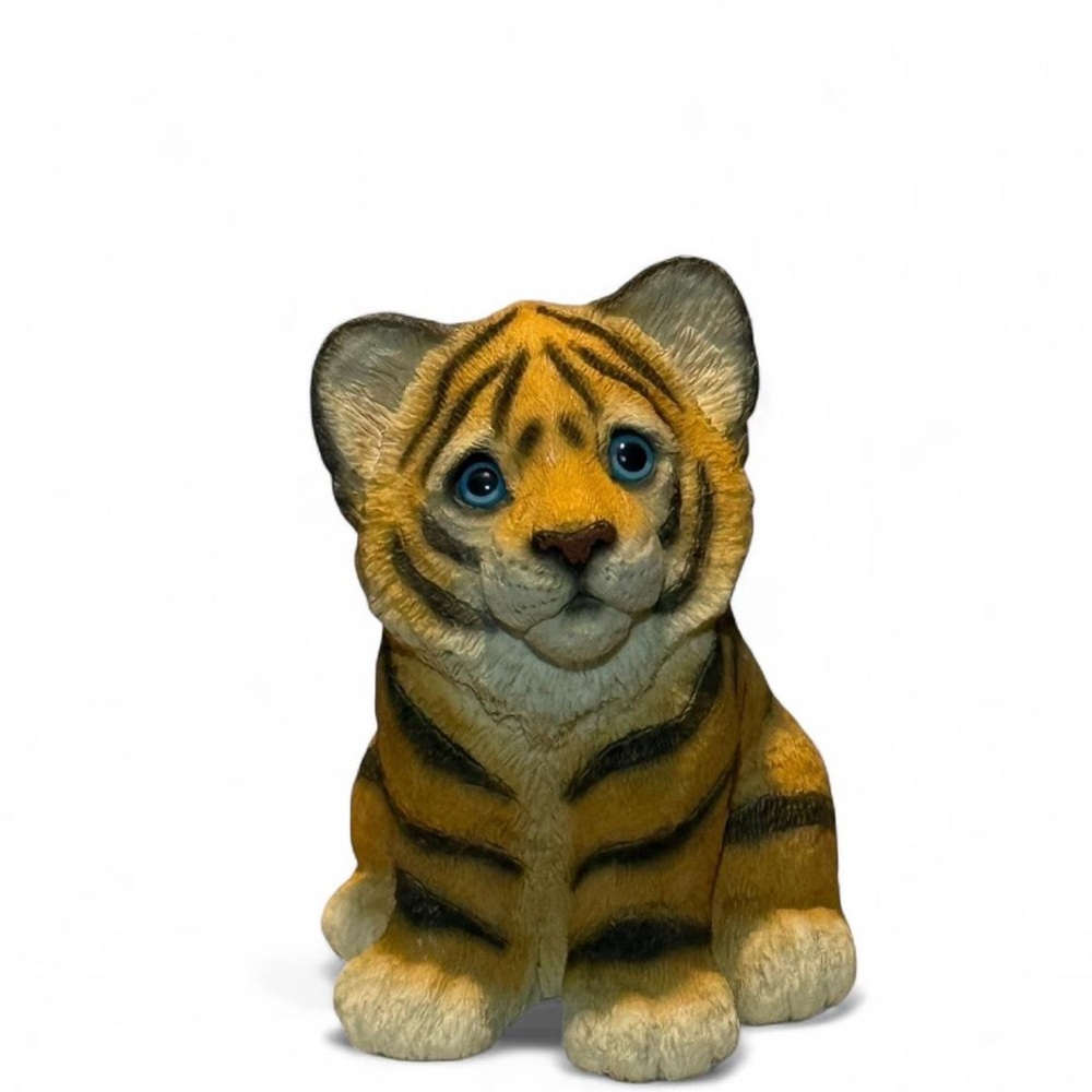 Adorable Tiger Cub Vintage Resin Bank